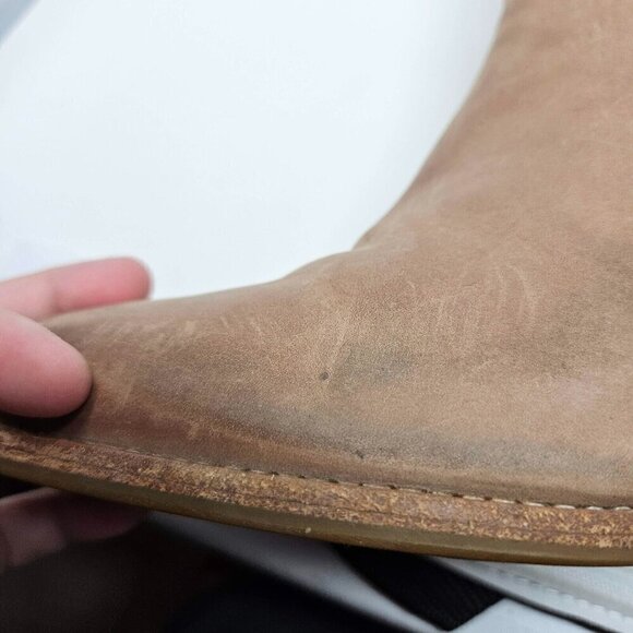 Frye Addie Double Zip Boots In Stone Tan Women’s Size 11 Leather Fall Winter - Picture 13 of 16